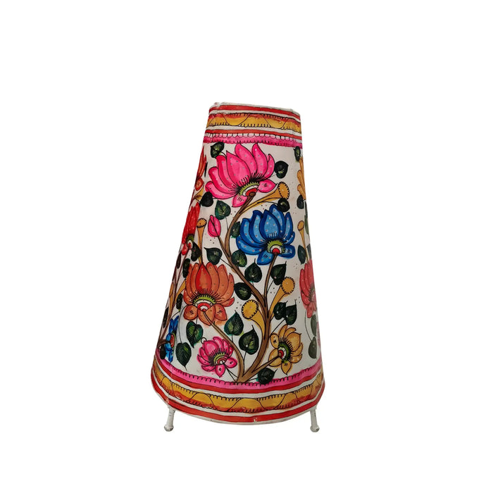 Hand-Painted Lotus Flower Leather Puppetry Lamp Shade | Bed Lamp   Leather Paintings