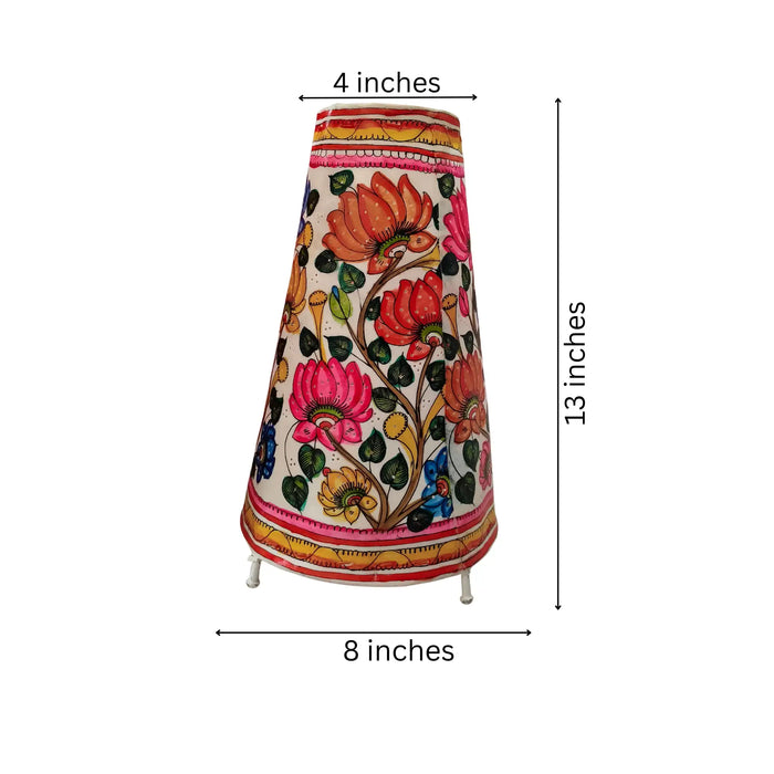 Hand-Painted Lotus Flower Leather Puppetry Lamp Shade | Bed Lamp   Leather Paintings