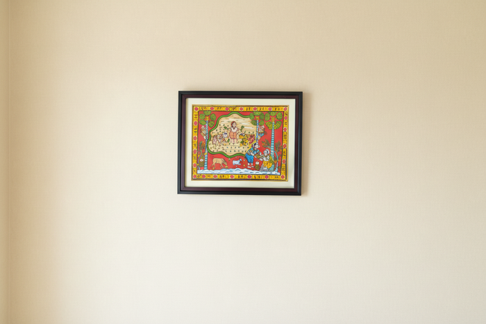 Hand-Painted Paddy Fields & Toddy Tappers Cheriyal Painting   Cheriyala Painting