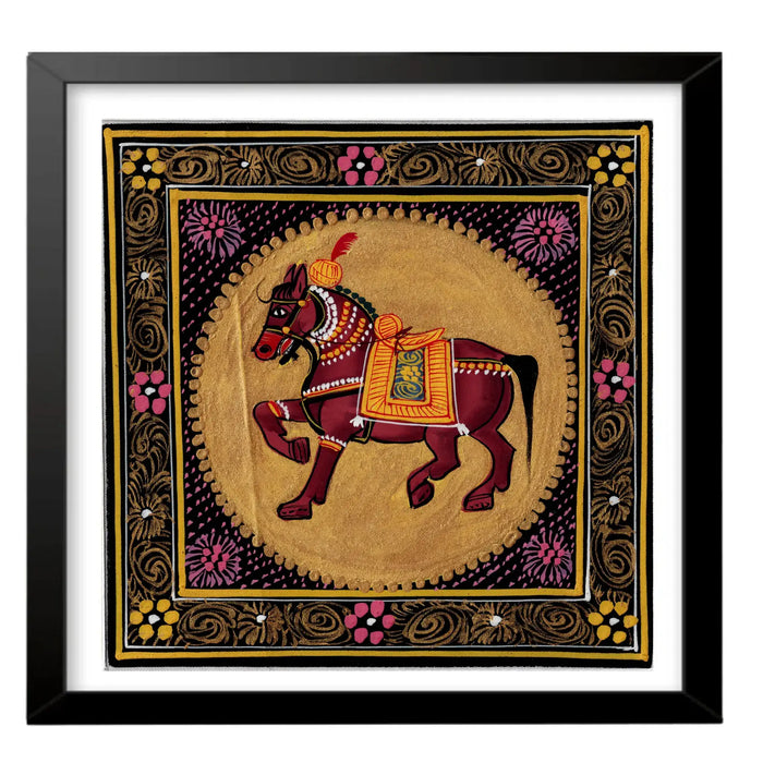 Hand-Painted Traditional Miniature Horse Artwork – Symbol of Strength and Energy   Paintings