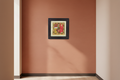 Hand-painted cheriyal bathukamma painting portrait of a woman.