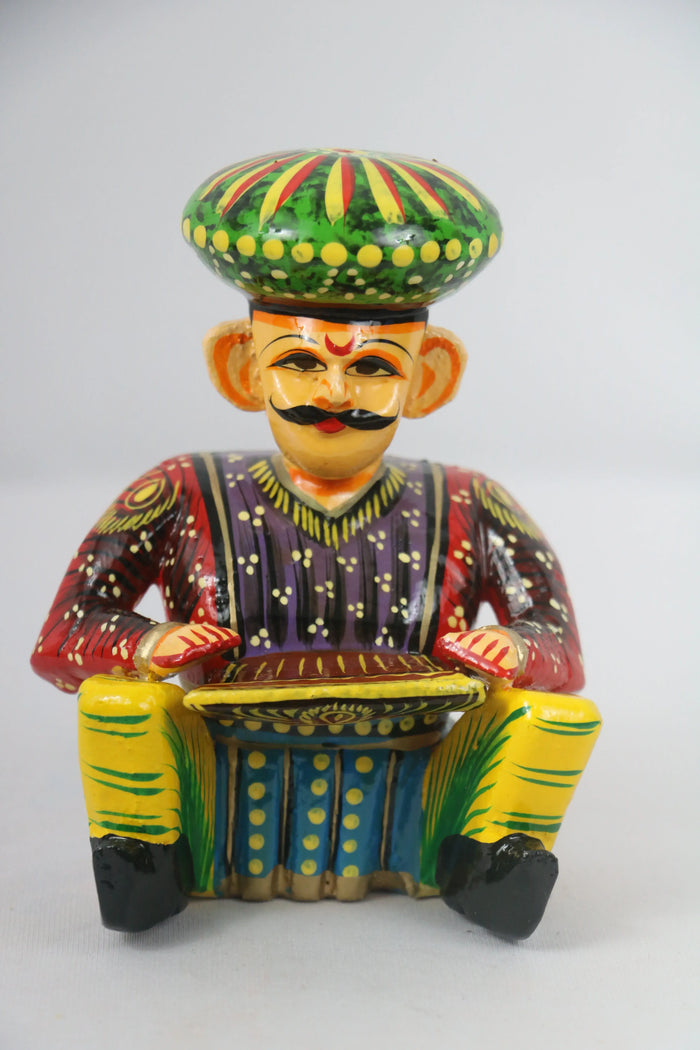 Hand-Painted Wooden Musician Figurines – 6-Piece Decorative Set Balaji varanasi