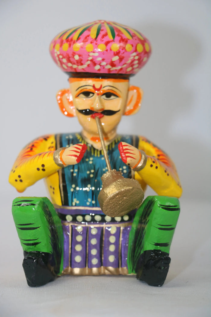 Hand-Painted Wooden Musician Figurines – 6-Piece Decorative Set Balaji varanasi