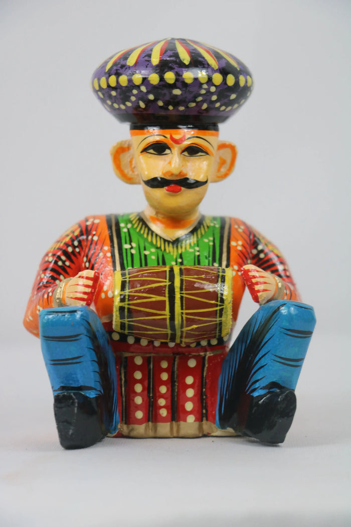 Hand-Painted Wooden Musician Figurines – 6-Piece Decorative Set Balaji varanasi