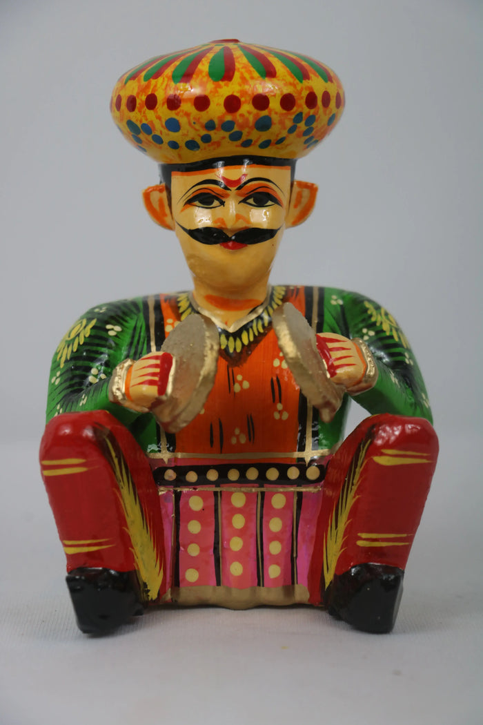 Hand-Painted Wooden Musician Figurines – 6-Piece Decorative Set Balaji varanasi