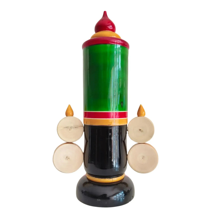 Hand-Painted Wooden Tirupati Balaji Idol - Traditional Decor   Etikoppaka Lacquerware