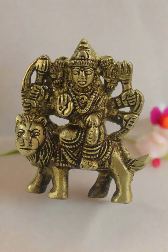 Handcrafted Brass Durga Maa Idol – Symbol of Strength and Courage   Brass Ware