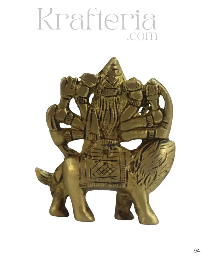 Handcrafted Brass Durga Maa Idol – Symbol of Strength and Courage   Brass Ware