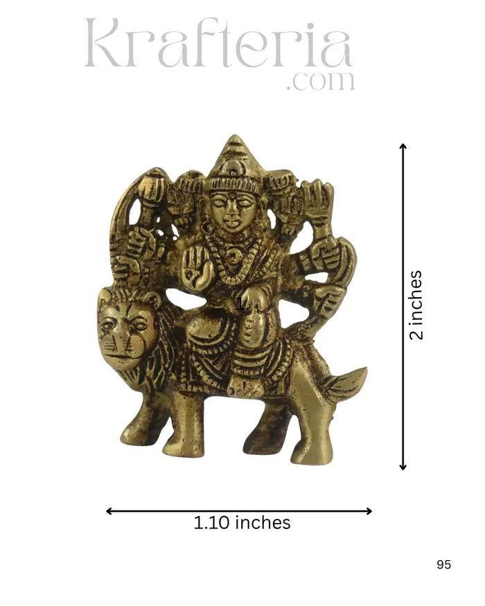 Handcrafted Brass Durga Maa Idol – Symbol of Strength and Courage   Brass Ware
