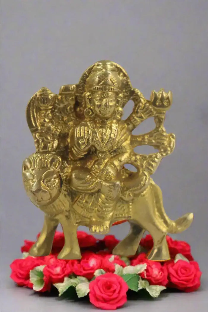 Handcrafted Brass Durga Maa Idol – Symbol of Strength and Courage   Brass Ware