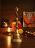 Brass temple bell with garuda finial ghanta, handcrafted.