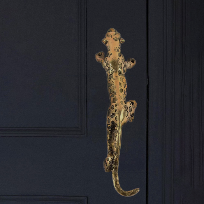 Handcrafted Brass Jaguar Door Handle