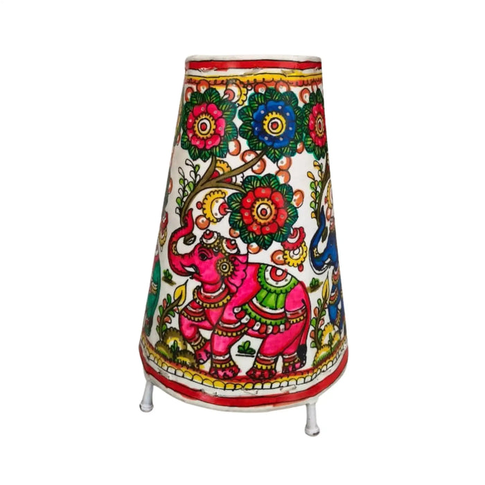 Handcrafted Elephant Leather Puppetry Lamp – A Fusion of Tradition and Elegance | Bed Lamp   Leather Paintings
