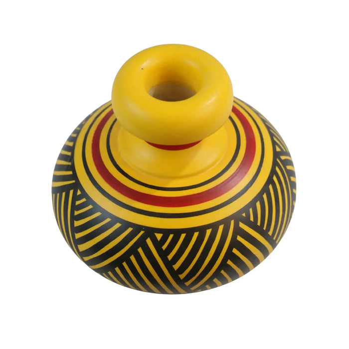 Handmade decorative flower vase painted with safe non-toxic colors