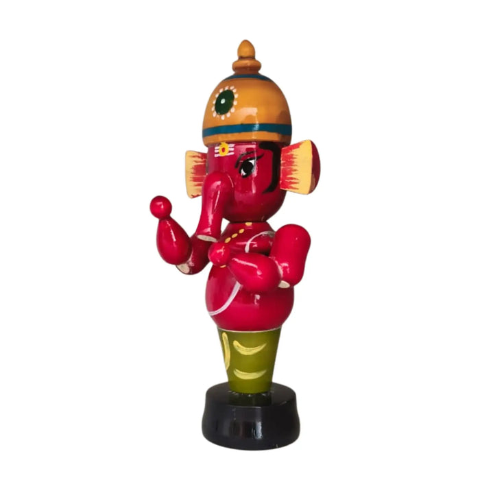 Handcrafted Ganesha Idol - Etikoppaka Art   Etikoppaka Lacquerware