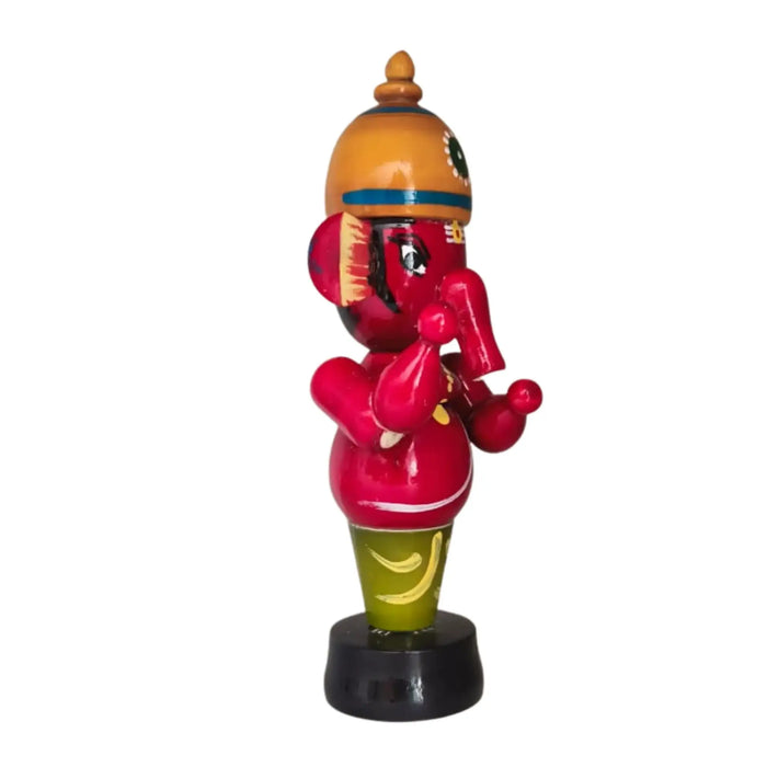 Handcrafted Ganesha Idol - Etikoppaka Art   Etikoppaka Lacquerware