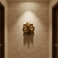 Handcrafted Ganpati Wall Hanging with Antique Gold Finish   Brass Artwork