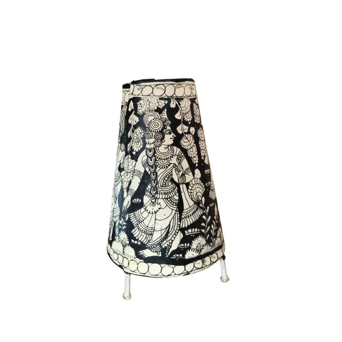 Handcrafted Kalamkari Leather Puppetry Cone Lamp Shade | Bed Lamp   Leather Paintings