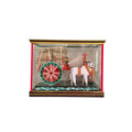Handcrafted Kondapalli Wooden Bullock Cart in Display Case – Traditional Indian Village Art   Kondapalli Lacquerware