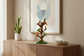 Handcrafted Nirmal Birds on Tree Showpiece   Wooden Toy