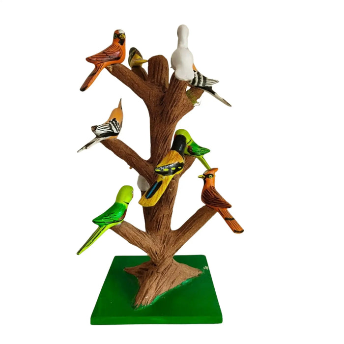 Artisan-made Nirmal birds on tree ethnic home decor
