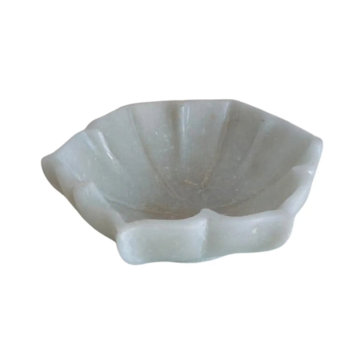 Handcrafted White Marble Flower Bowl – Decorative Urli & Serving Bowl   Marble