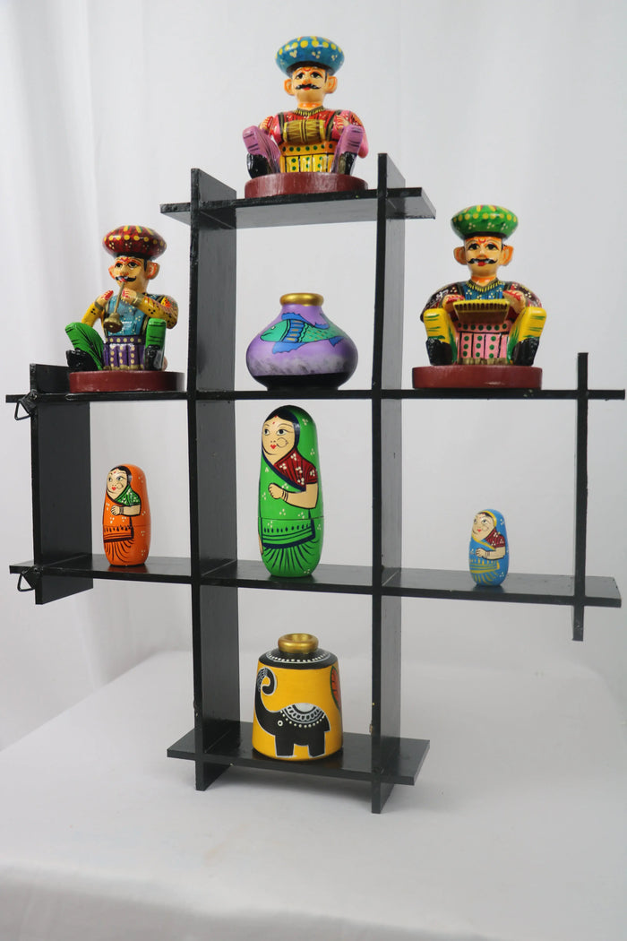 Handcrafted Wooden Showcase Stand – Perfect for Home Decor Balaji varanasi