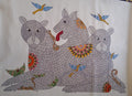 Handmade Gond Art Painting – Tribal Tiger & Nature Motif Wall Art   Paintings