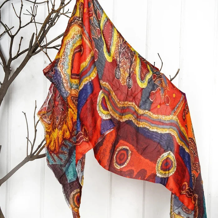 HANDMADE SILK MODAL SCARF - A DESERT STORY