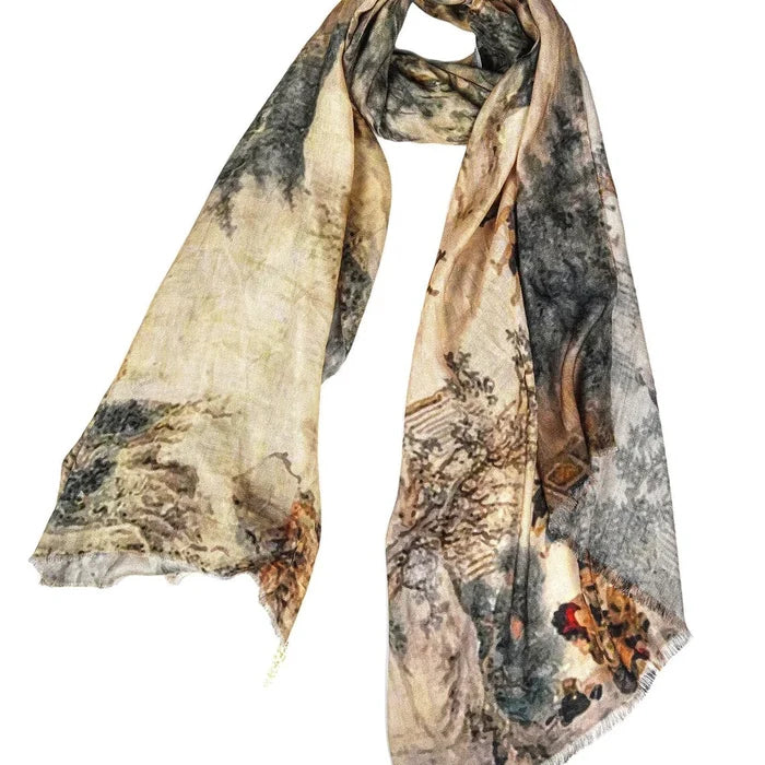 HANDMADE SILK MODAL SCARF - ANCIENT TIMES