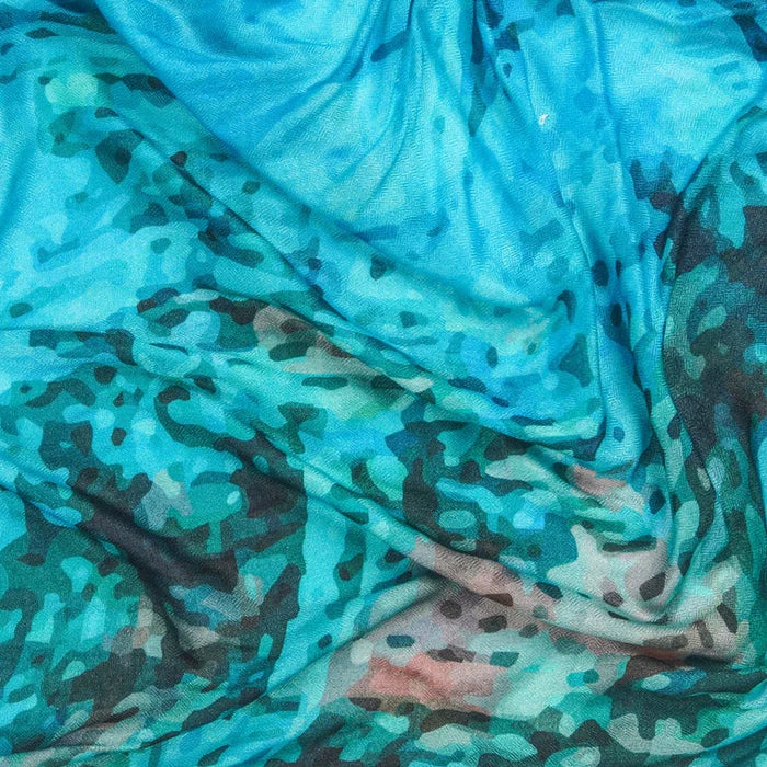 HANDMADE SILK MODAL SCARF - BLUE WASH
