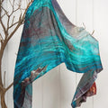 HANDMADE SILK MODAL SCARF - MIDNIGHT OCEAN