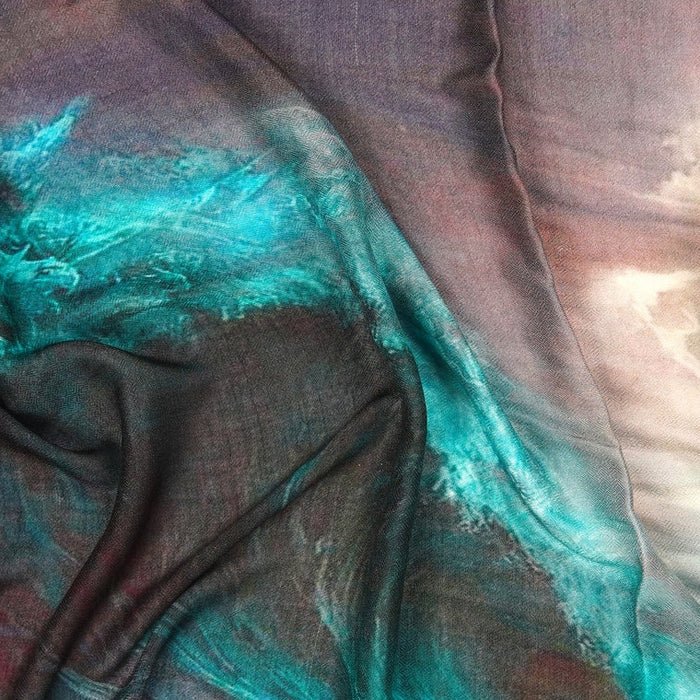 HANDMADE SILK MODAL SCARF - MIDNIGHT OCEAN