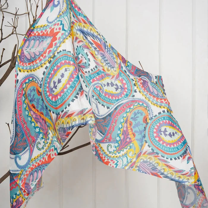 HANDMADE SILK MODAL SCARF - PAISLEY