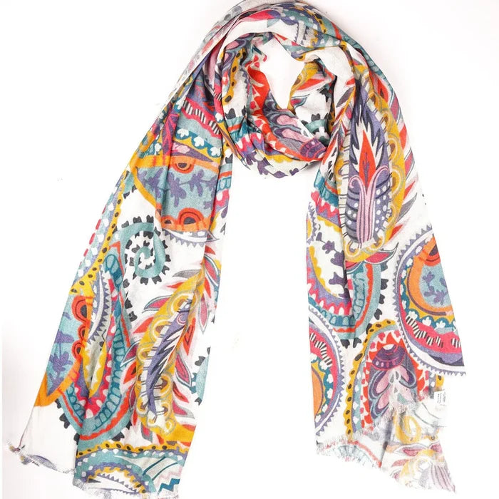 HANDMADE SILK MODAL SCARF - PAISLEY