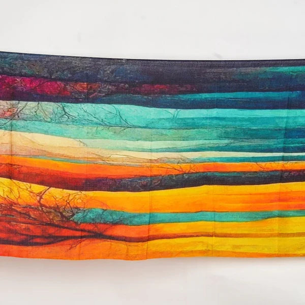 HANDMADE SILK MODAL SCARF - RAINBOW