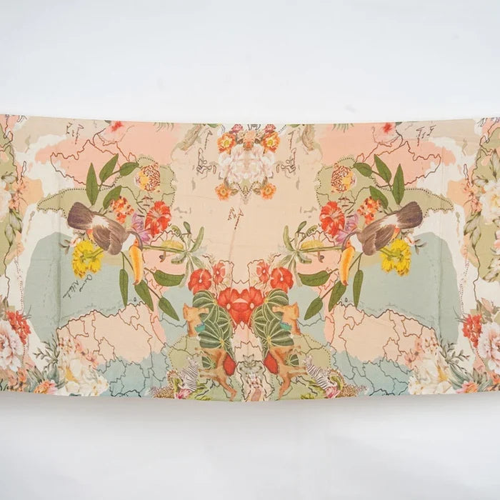 HANDMADE SILK MODAL SCARF - TOUCAN TROPICANA