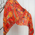 HANDMADE SILK MODAL SCARF - TRIBAL REDS