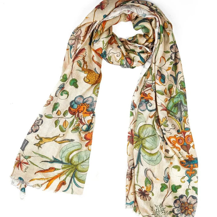 HANDMADE SILK MODAL SCARF - WILD & FLOWERING