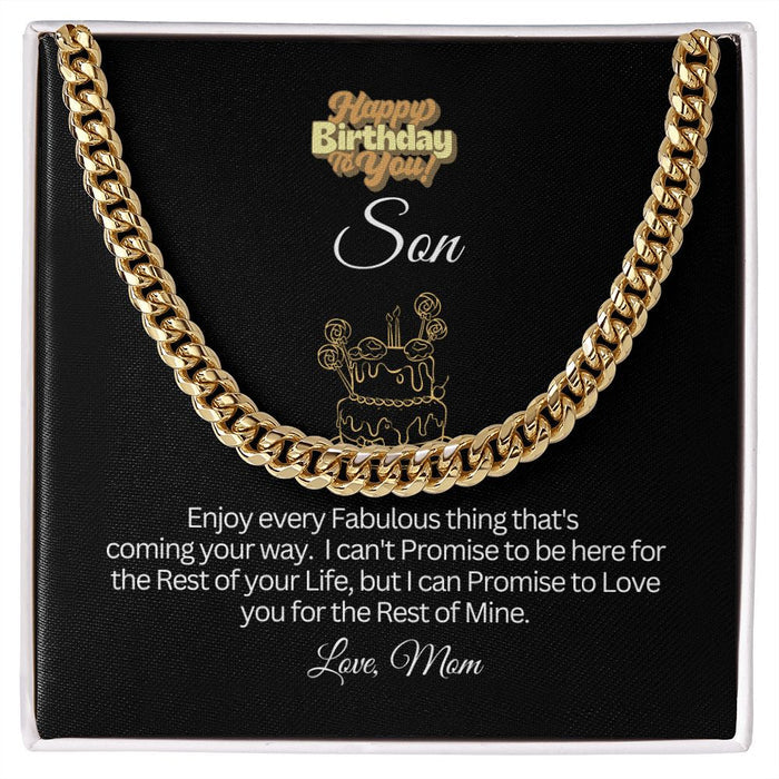 Happy Birthday-Son- Mom-Cuban Link Chain💕