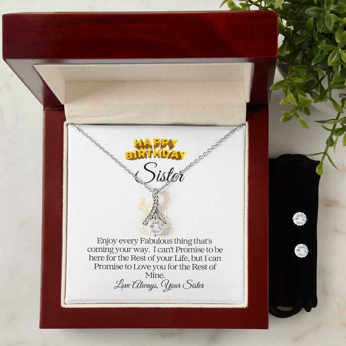 HAPPY BITYHDAY-My Sister-Alluring Beauty Necklace and Cubic Zirconia Earring Set💕