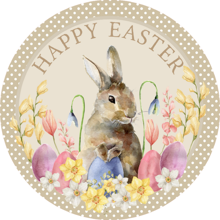 Happy Easter, Spring Flowers, Wreath Supplies, Wreath Center, Wreath Attachment