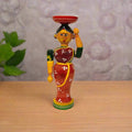 Harmony in Lacquer - Traditional Indian Serving Figure   Etikoppaka Lacquerware