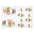 HIGHLAND HERD COWS ARTIST 2PK KITCHEN TEA TOWEL SET