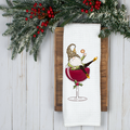 Holiday Gnome Design, Holiday Tea Towel, Christmas Kitchen Décor, Christmas Party Décor