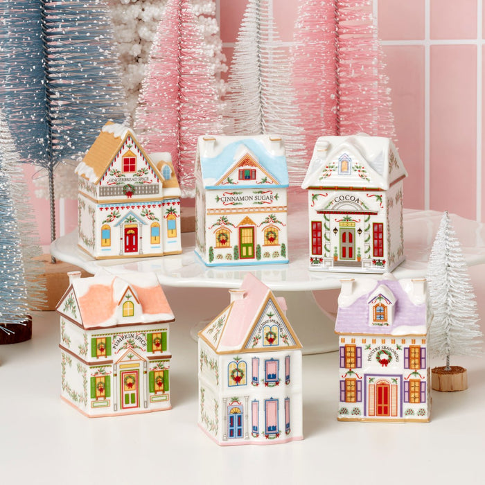 🎄✨ Holiday Village Spice House Set — A Mini Christmas Wonderland for Your Kitchen!