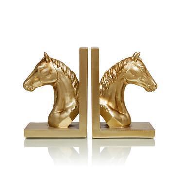 HORSE BOOKENDS - GOLD