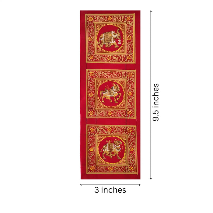 Indian Miniature Art Panels - Elephant, Horse, and Camel   Paintings
