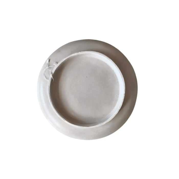 Indigo and White Mandala Floral Decorative Wall Plate   Pottery