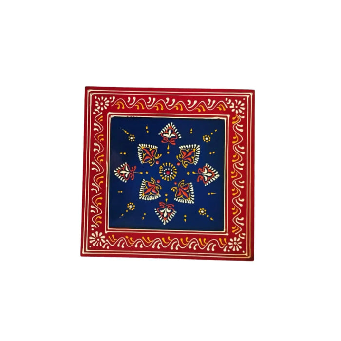 Intricate Mandala Motif Hand-Painted Wooden Jewellery Box with Dividers   Wood Decorative